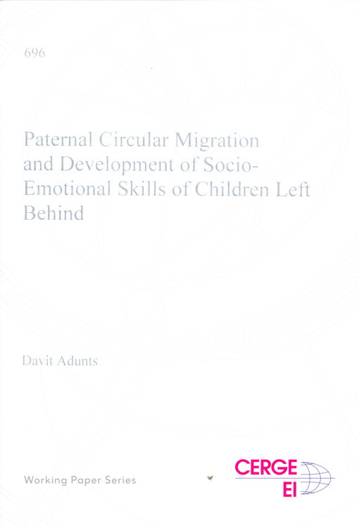 Paternal circular migration and development of socio-emotional skills of children left behind