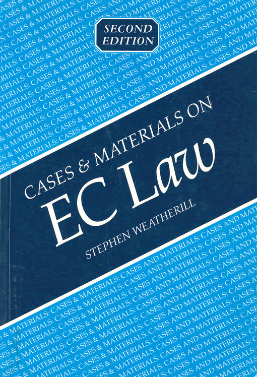 Cases and materials on EC law