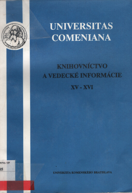 Knihovníctvo a vedecké informácie. [Roč.] XV-XVI