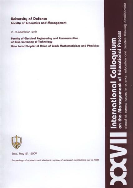... International Colloquium on the Management of Educational Process : aimed at current issues in science, education and creative thinking development : Brno ... : proceedings of abstracts and electronic version of reviewed contributions on CD-ROM = ... 