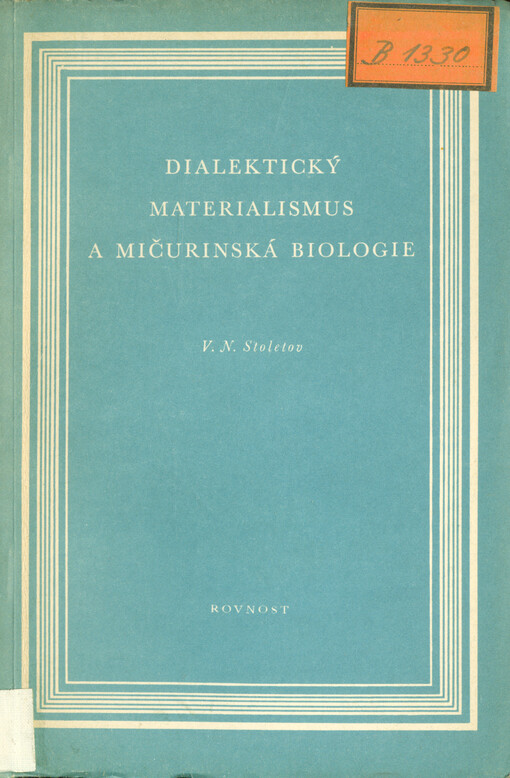 Dialektický materialismus a mičurinská biologie