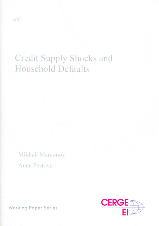 Credit supply shocks and household defaults