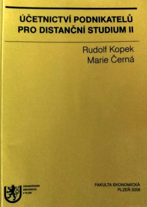 Účetnictví podnikatelů pro distanční studium II