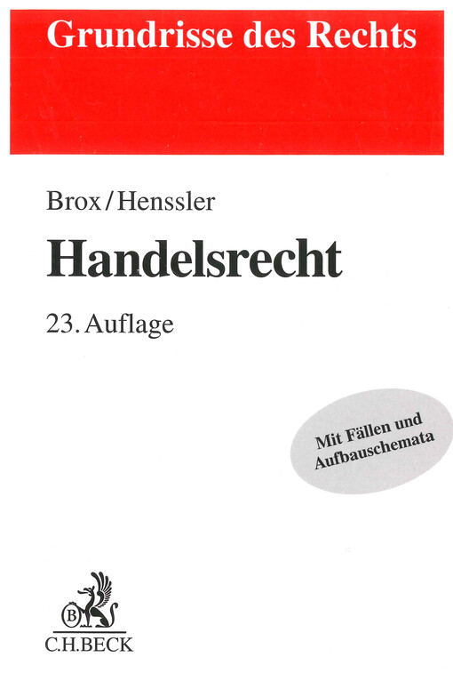 Handelsrecht : mit Grundzügen des Wertpapierrechts
