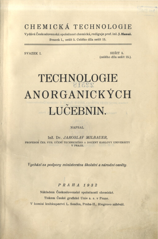 Technologie anorganických lučebnin