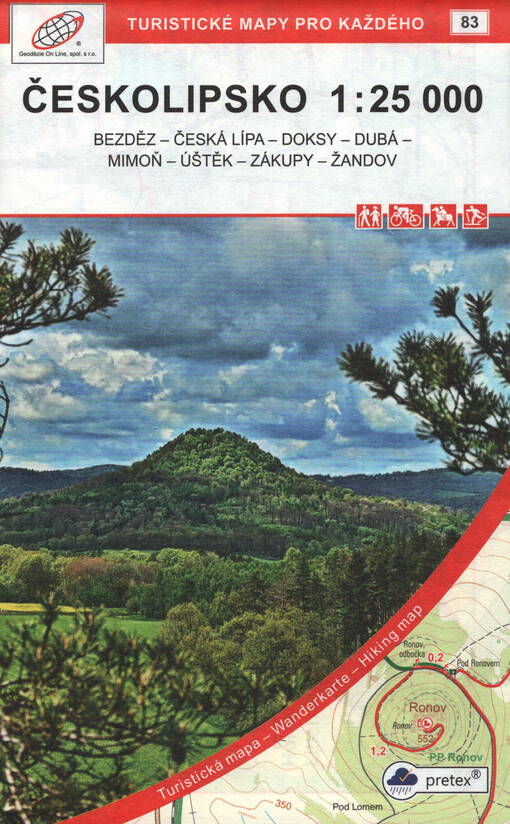 Českolipsko : Bezděz - Česká Lípa - Doksy - Dubá - Mimoň - Úštěk - Zákupy - Žandov : cykloturistická, turistická a lyžařská mapa