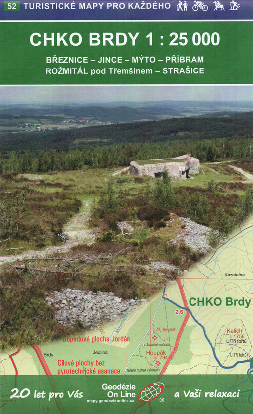 CHKO Brdy : Březnice, Jince, Mýto, Příbram, Rožmitál pod Třemšínem, Strašice : turistická, cykloturistická a lyžařská mapa 1:25 000