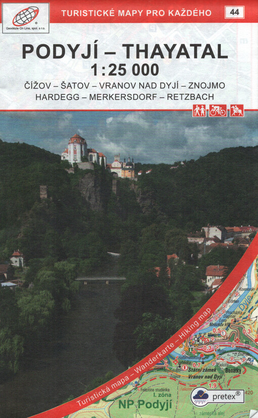 Národní park Podyjí = Nationalpark Thayatal : cykloturistická a turistická mapa