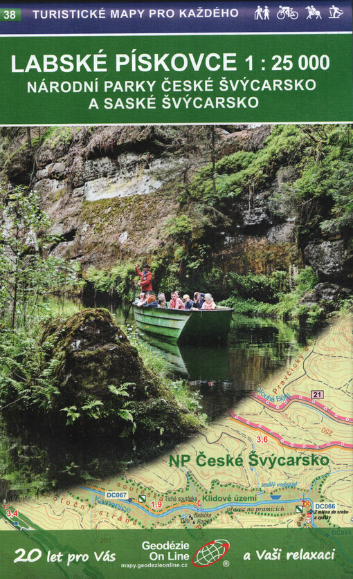Labské pískovce : Národní parky České Švýcarsko a Saské Švýcarsko = Elbsandsteingebirge : Nationalparks Sächsische Schweiz und Böhmische Schweiz : turistická, cykloturistická a lyžařská mapa 1:25 000