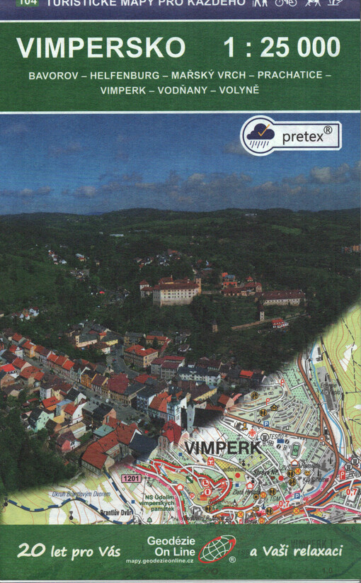 Vimpersko : Bavorov, Helfenburk, Mařský vrch, Prachatice, Vimperk, Vodňany, Volyně : turistická, cykloturistická a lyžařská mapa 1:25 000