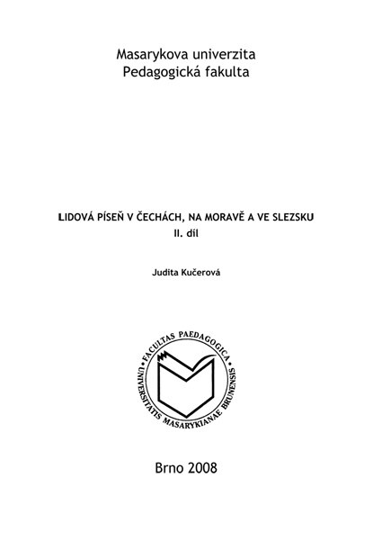 Lidová píseň v Čechách, na Moravě a ve Slezsku, 2. díl