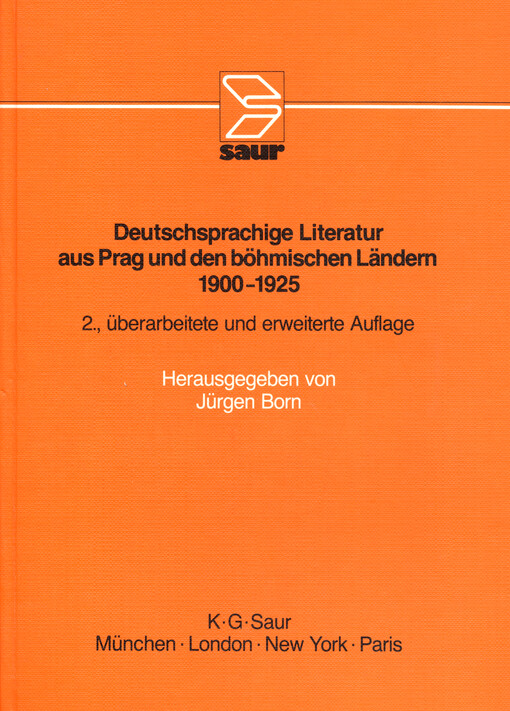 Deutschsprachige Literatur aus Prag und den böhmischen Ländern 1900-1925