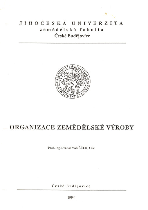 Organizace zemědělské výroby