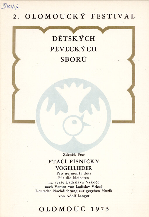Ptačí písničky : pro nejmenší děti = Vogelliedchen für die kleinsten