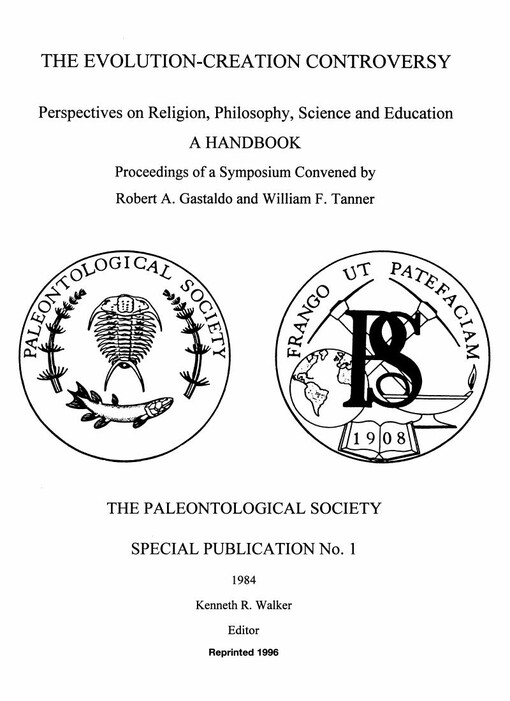 Evolution Creation Controversy: Perspectives on Religion (Special publication / the Paleontological Society)