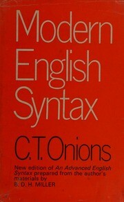 Modern English syntax