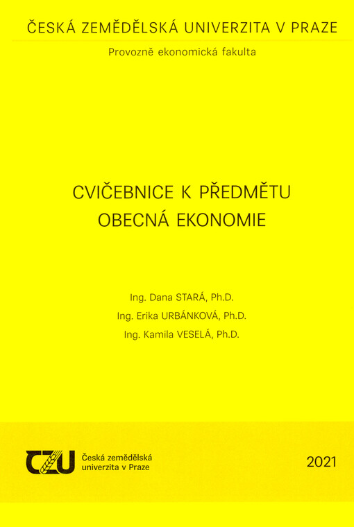 Cvičebnice k předmětu Obecná ekonomie