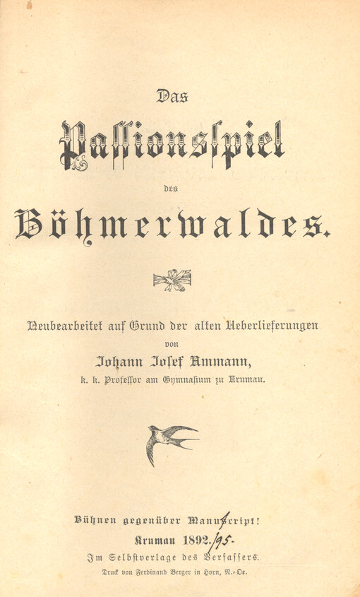 Das Passionsspiel des Böhmerwaldes