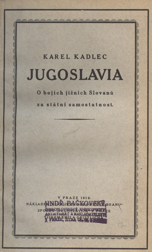Jugoslavia: o bojích jižních Slovanů za státní samostatnost