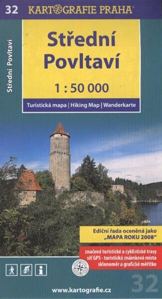 Střední Povltaví turistická mapa 1:50 000