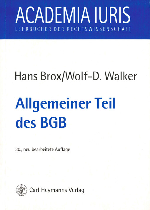 Allgemeiner Teil des BGB