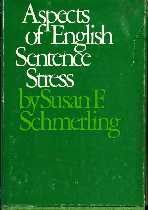 Aspects of English Sentence Stress
