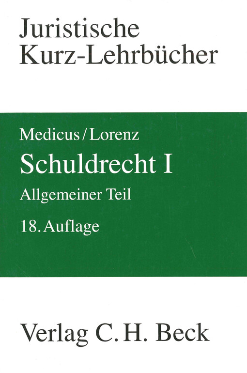 Schuldrecht. I, Allgemeiner Recht : ein Studienbuch