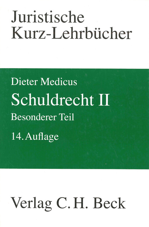 Schuldrecht. II, Besonderer Teil