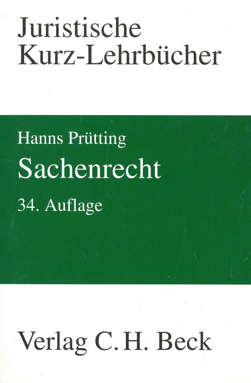 Sachenrecht : ein Studienbuch