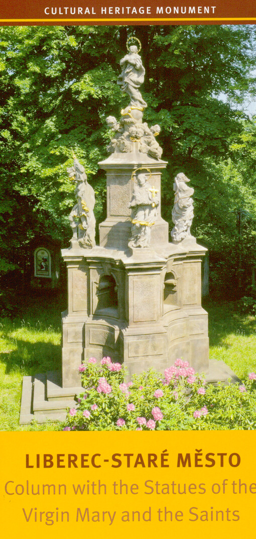 Liberec - Staré Město : column with the statues of Virgin Mary and the saints : cultural heritage monument