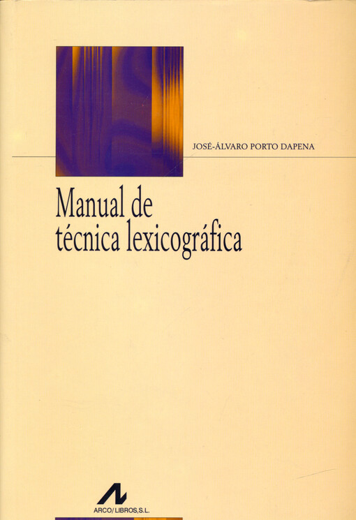 Manual de técnica lexicográfica