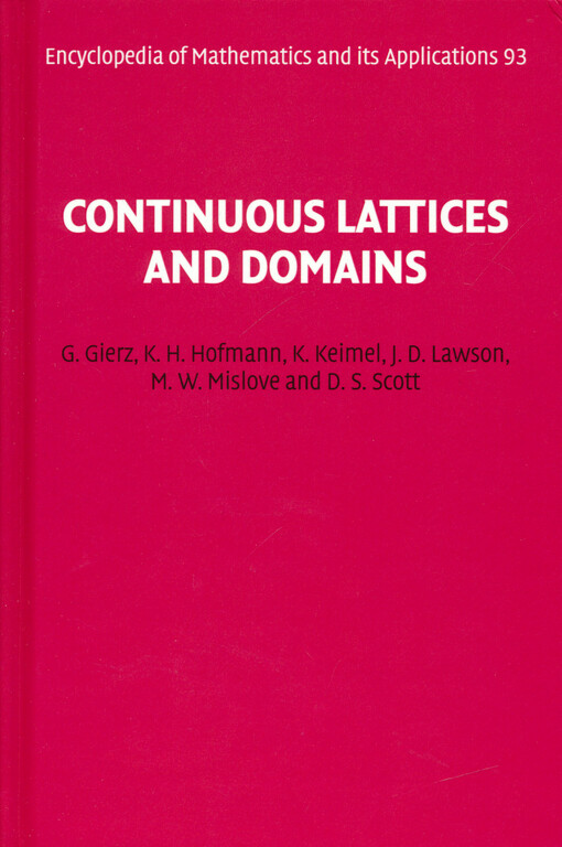 Continuous lattices and domains