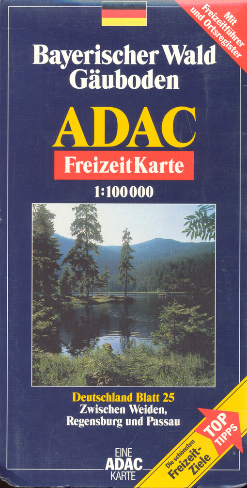 Bayerischer Wald, Gäuboden : Freizeit Karte 1:100000 : Zwischen Weiden, Regensburg und Passau