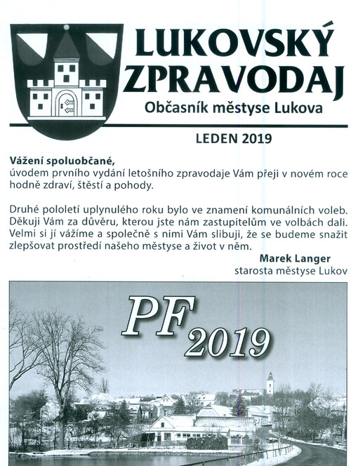 Lukovský zpravodaj : občasník městyse Lukova