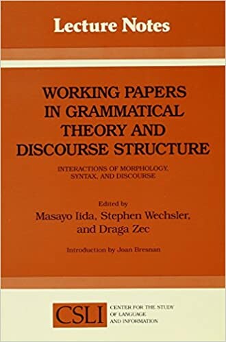Working Papers in Grammatical Theory and Discourse Structure: Interactions of Morphology, Syntax, and Discourse (Center for the Study of Language and Information - Lecture Notes)