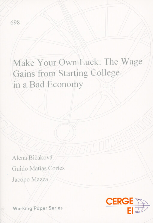 Make your own luck : the wage gains from starting college in a bad economy