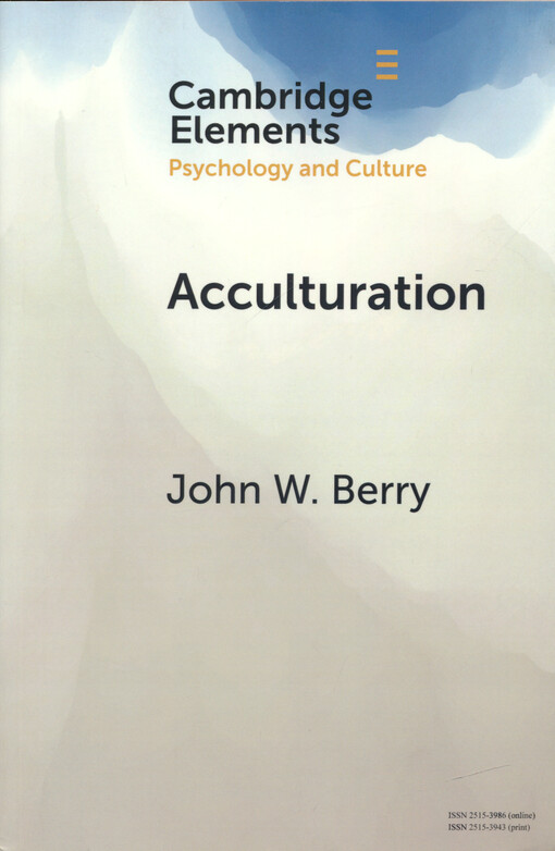 Acculturation : a personal journey across cultures