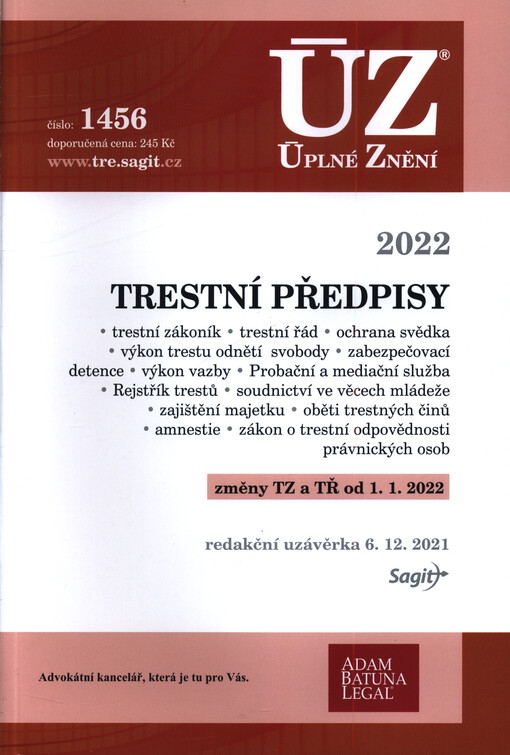Trestní předpisy 2022
