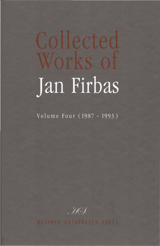 Collected works of Jan Firbas