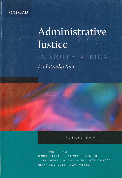 Administrative justice in South Africa : an introduction