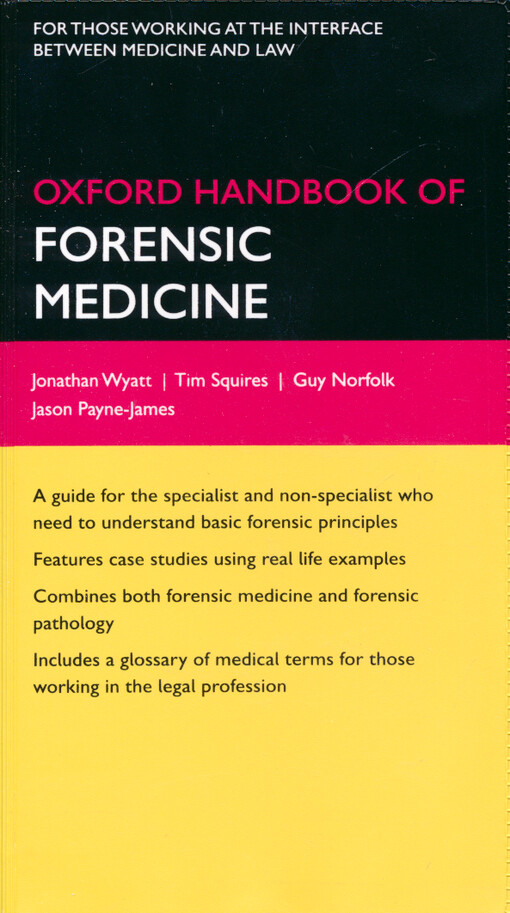 Oxford handbook of forensic medicine