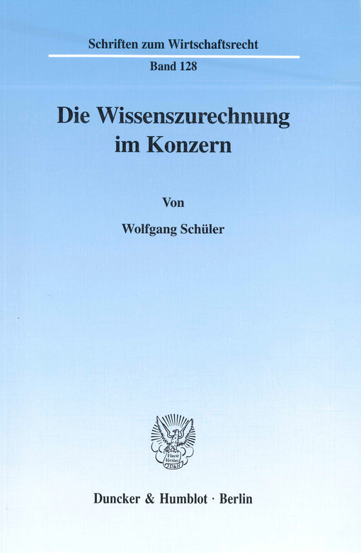 Die Wissenszurechnung im Konzern