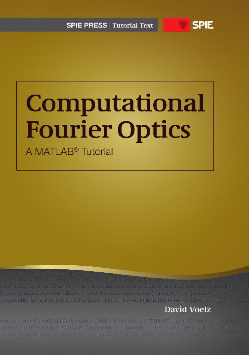 Computational fourier optics : a MATLAB tutorial