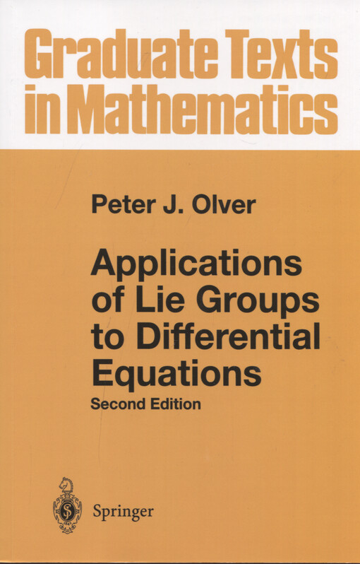 Applications of Lie groups to differential equations