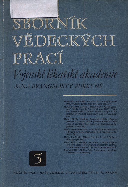 Sborník vědeckých prací Vojenské lékařské akademie Jana Evangelisty Purkyně v Hradci Králové