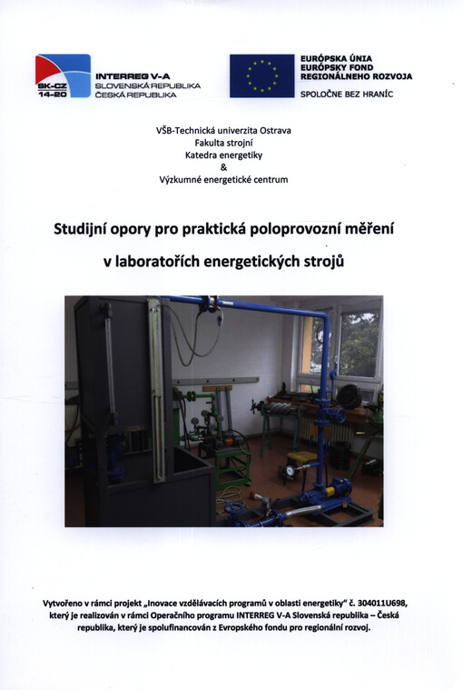 Studijní opory pro praktická poloprovozní měření v laboratořích energetických strojů