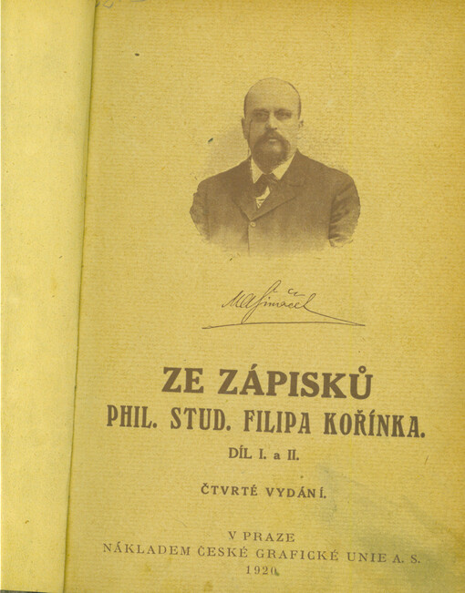 Ze zápisků phil. stud. Filipa Kořínka