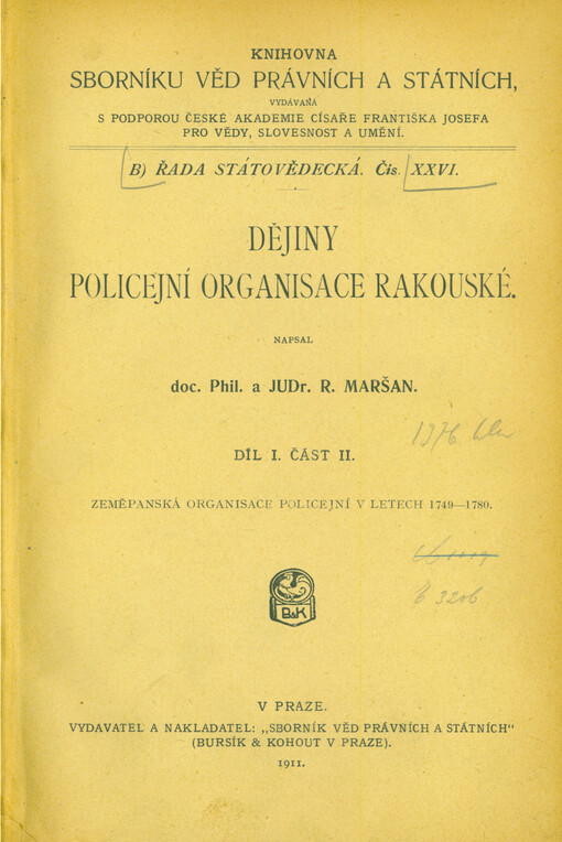 Dějiny policejní organisace rakouské