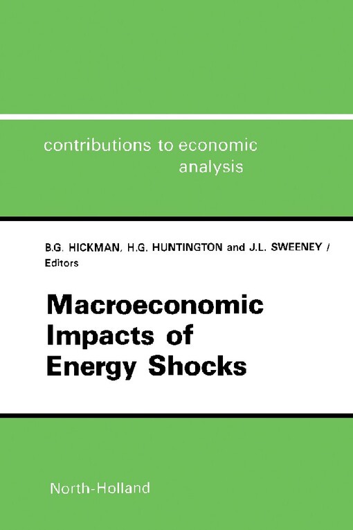 Macroeconomics Impacts of Energy Shocks ; Ed. by