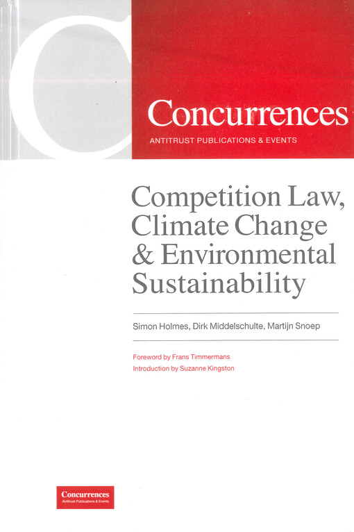 Competition law, climate change & environmental sustainability